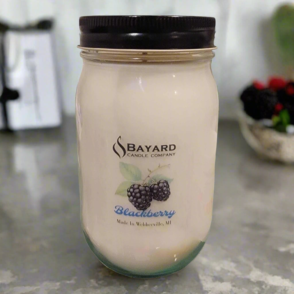 Blackberry Soy Candle - Soy Wax - 16oz Jar Long Lasting