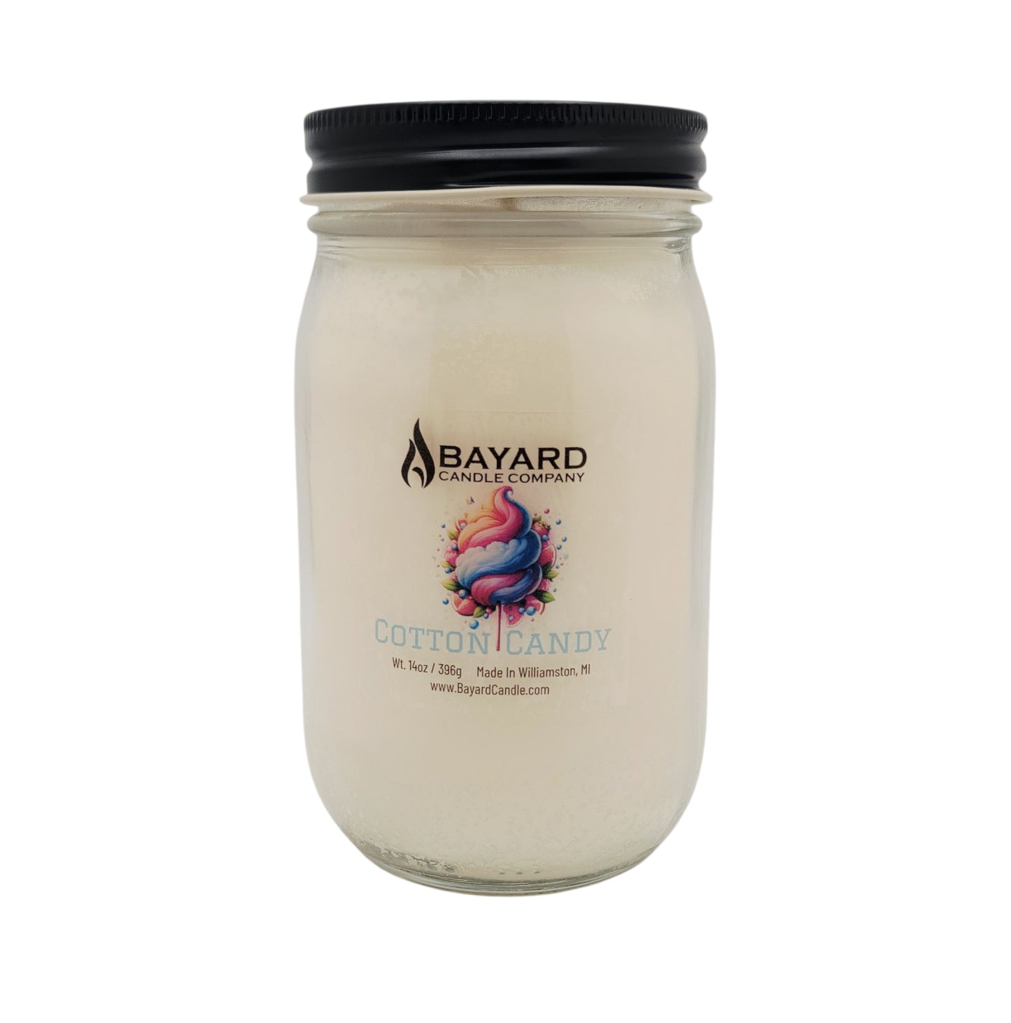 Cotton Candy Soy Candle 14oz top on
