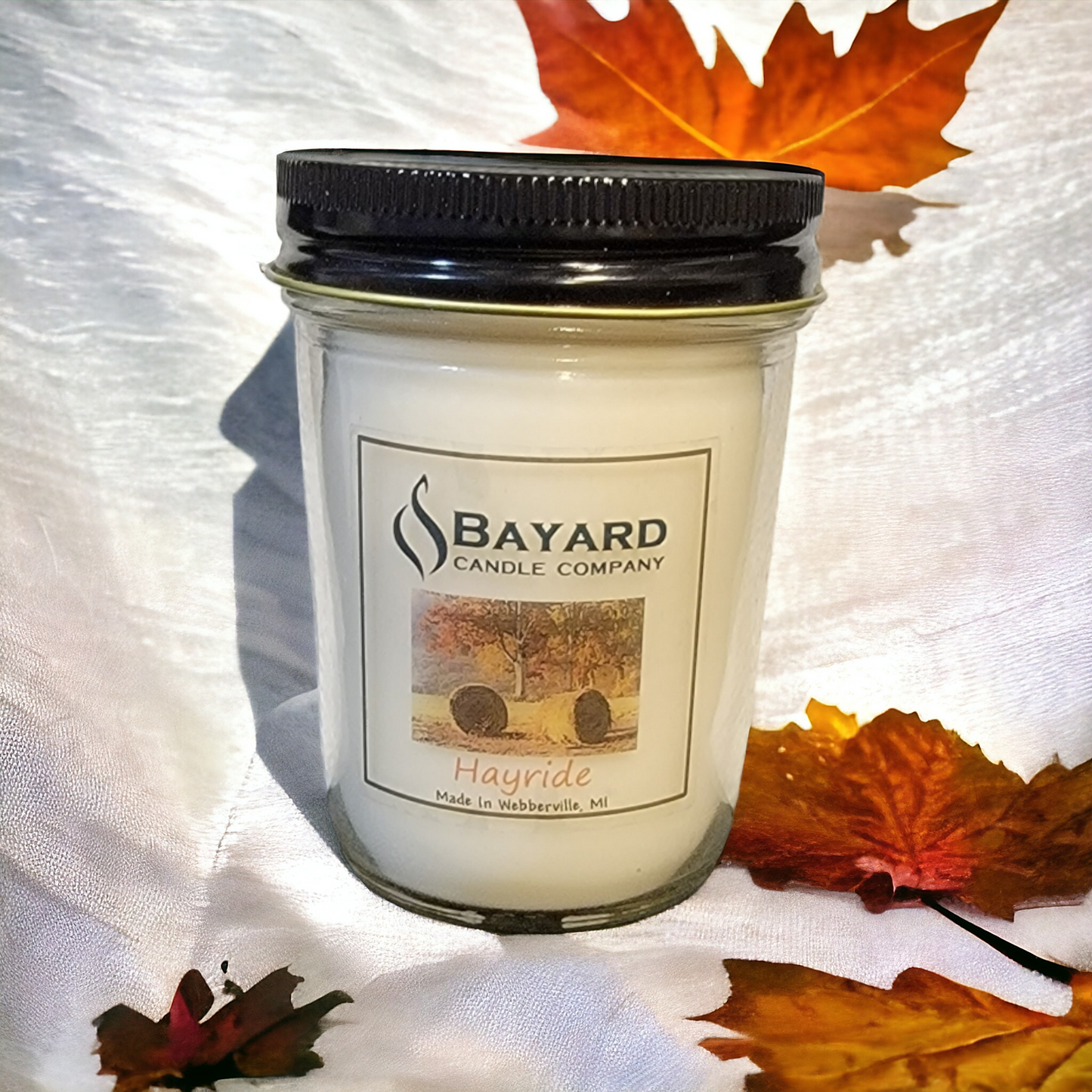 Hayride Soy Candle handmade by Bayard Candle Company