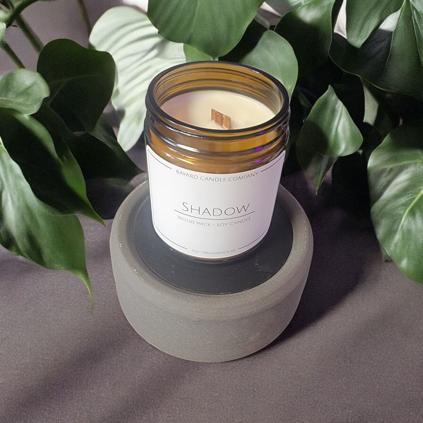 Gray Texture Wax Warmer with candle