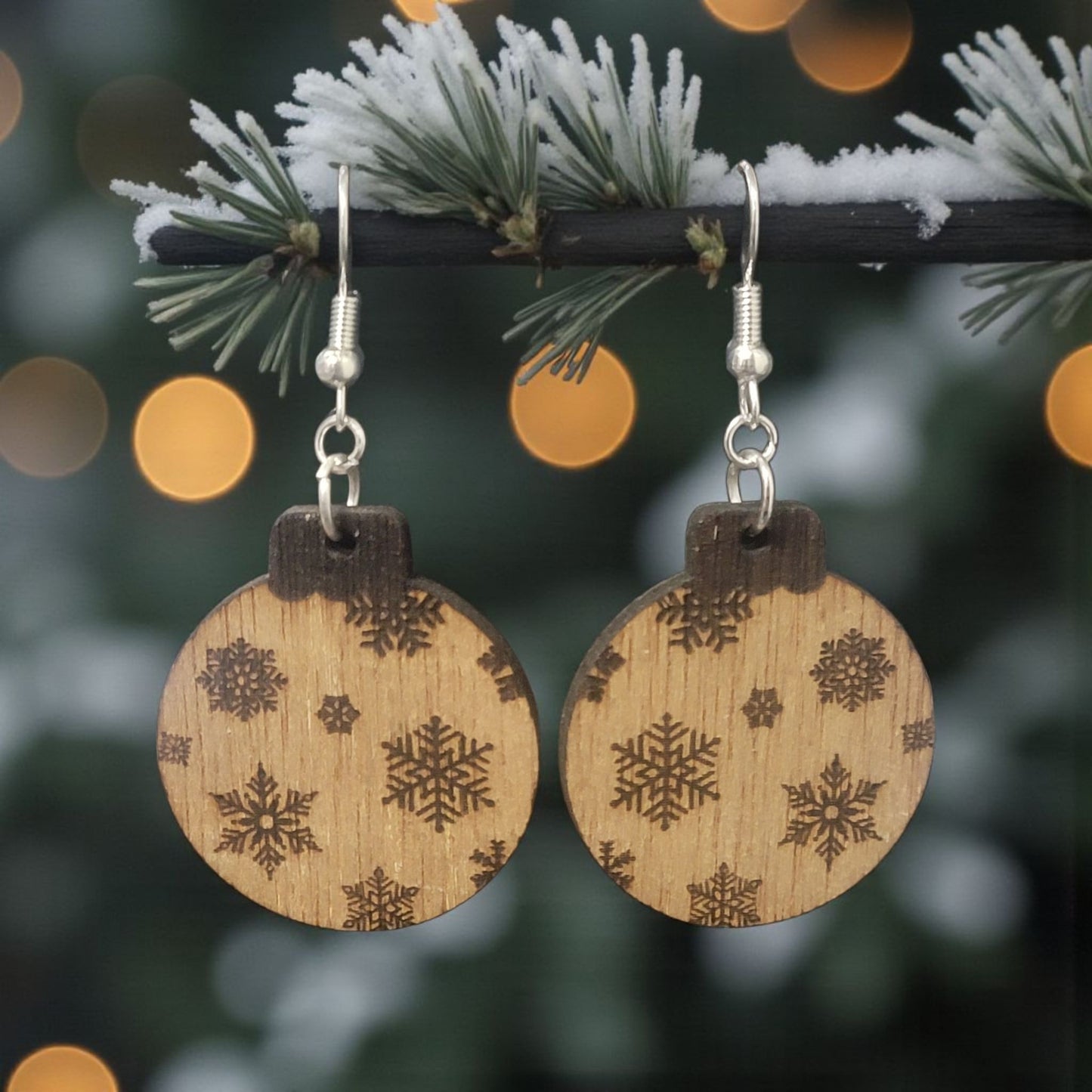 Snowflakes Christmas Ornament Earrings
