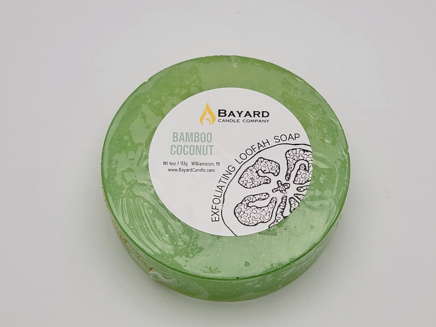 Exfoliating Loofah Soap Bamboo Coconut
