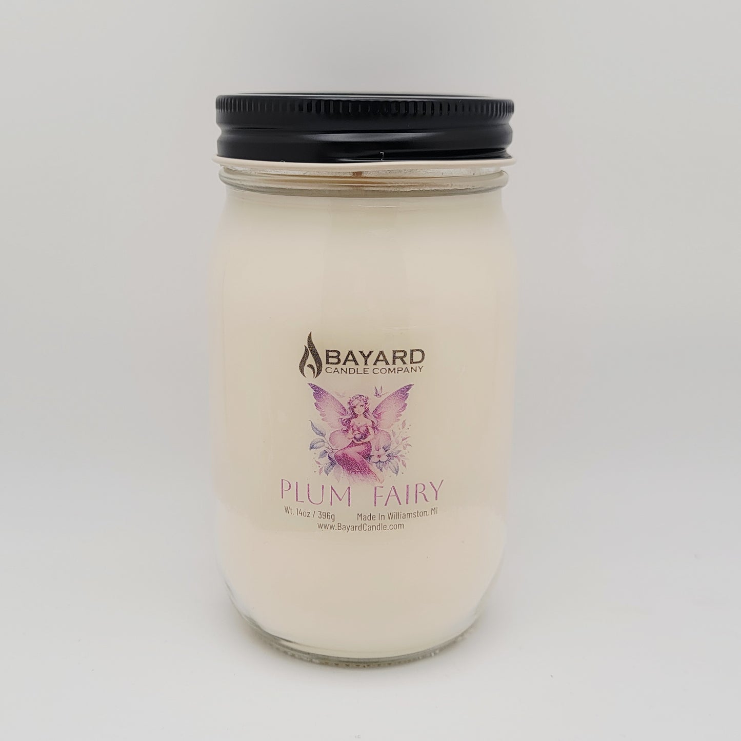 Plum Fairy Soy Candle 14oz with top