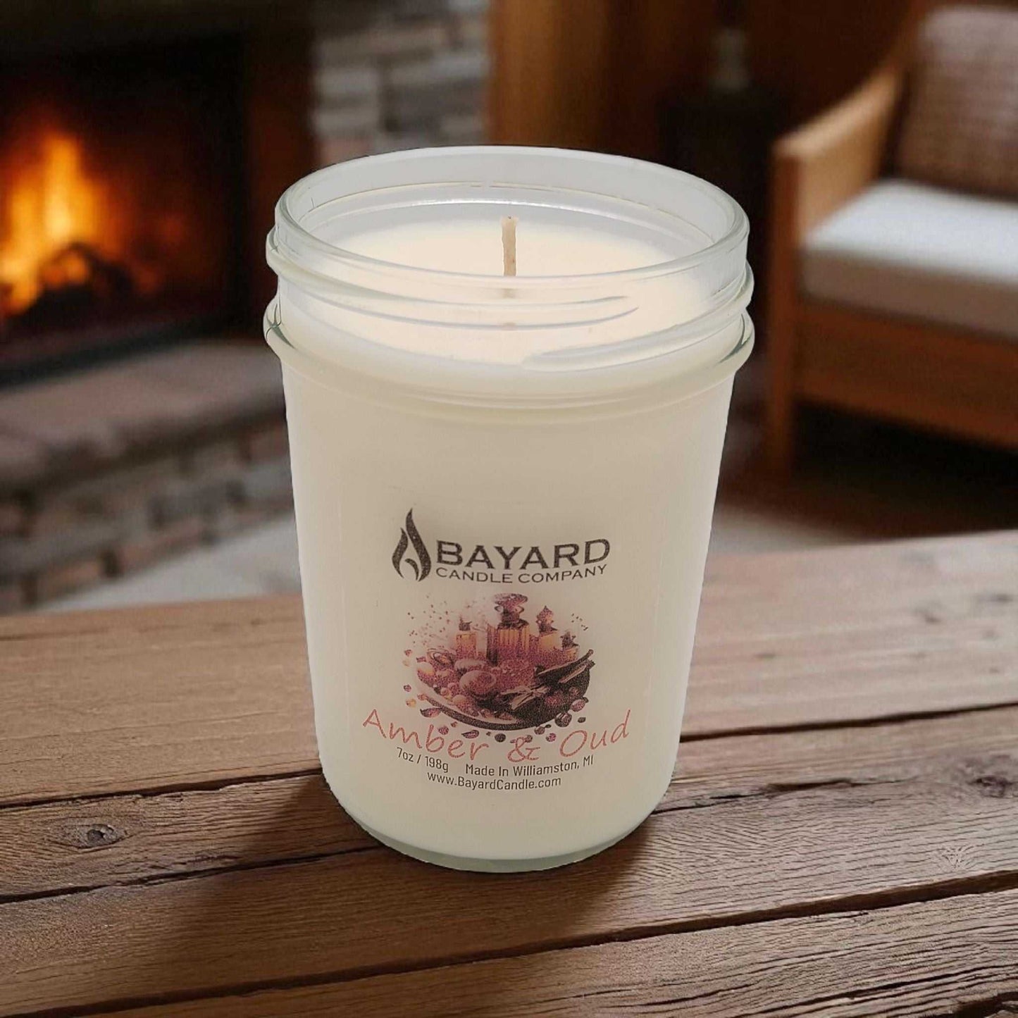 Amber and Oud Soy Candle 7oz