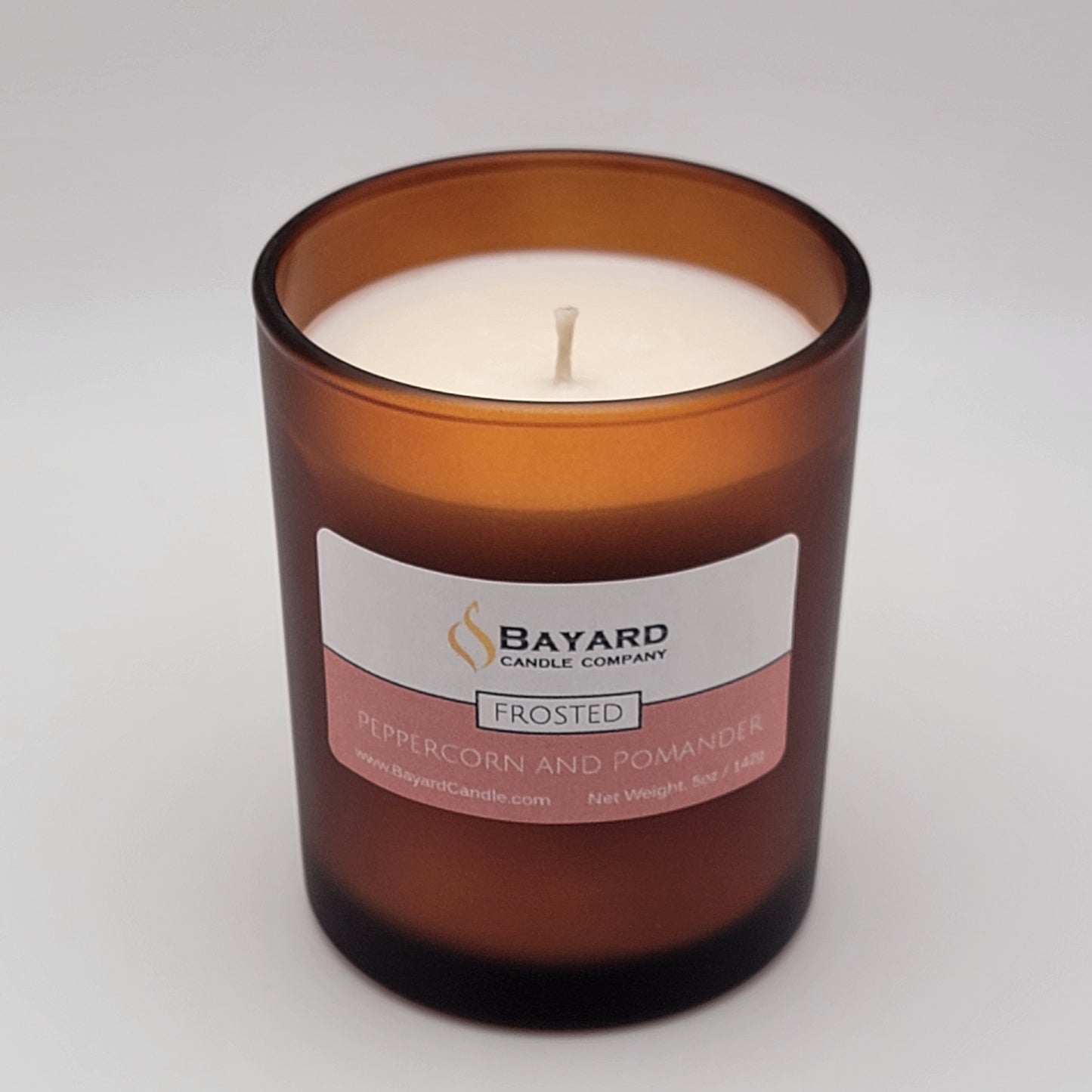 Frosted Peppercorn and Pomander Soy Candle top