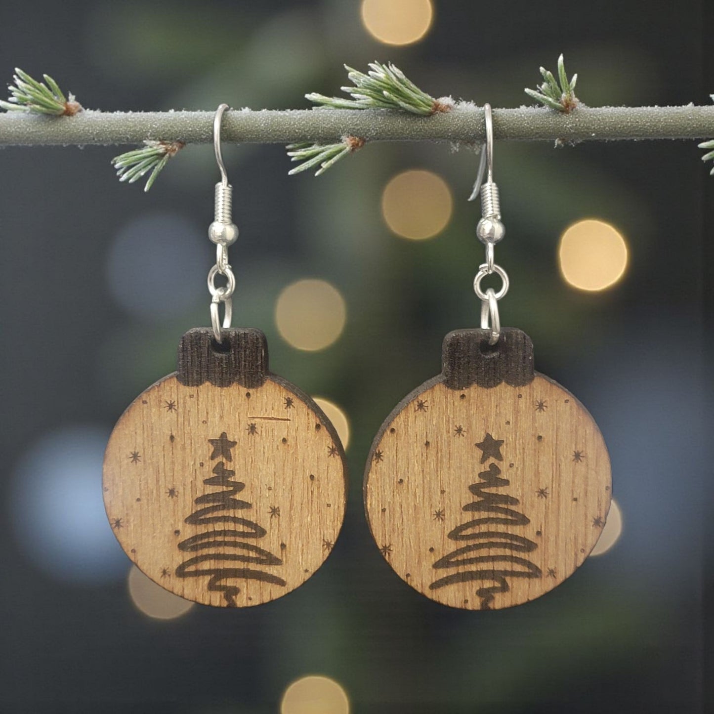Christmas Tree Ornament Earrings