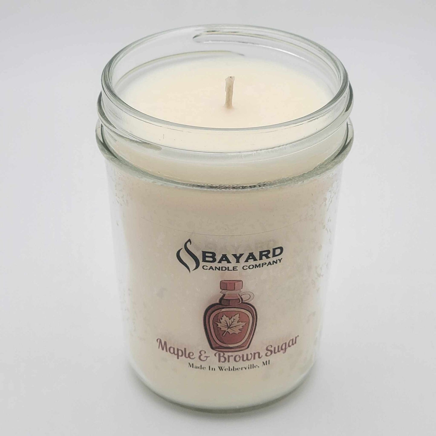 Maple and Brown Sugar Soy Candle 8oz top off