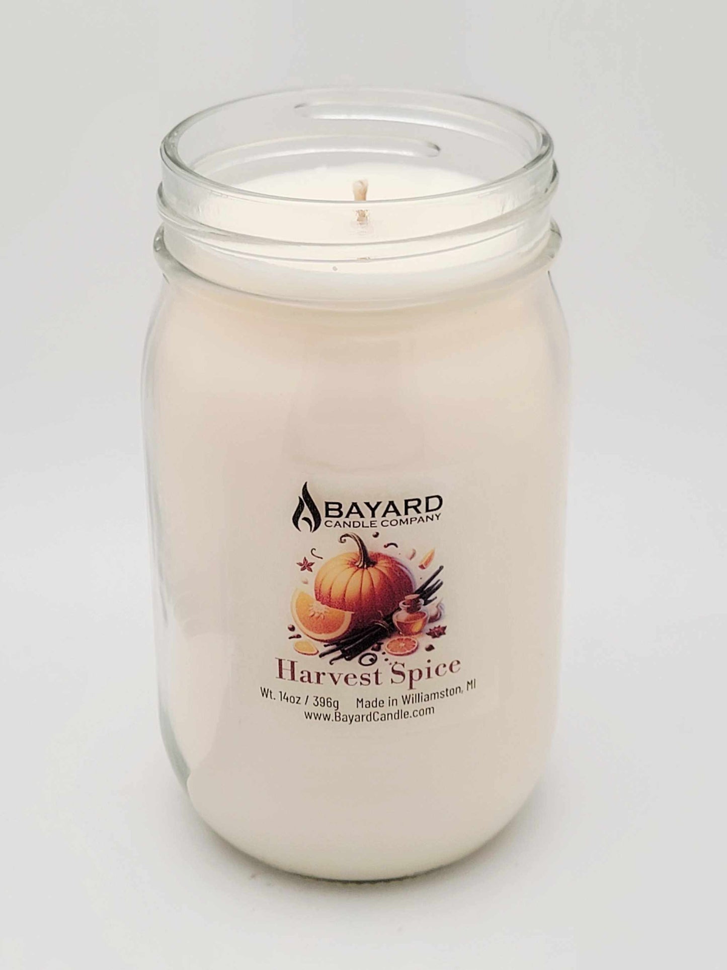 Harvest Spice Soy Candle 14oz white background