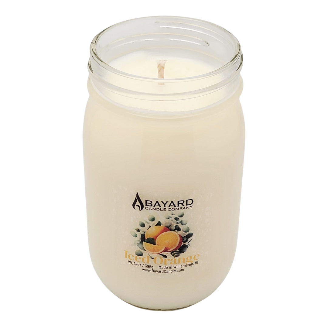 Iced Orange Soy Candle 14oz top off