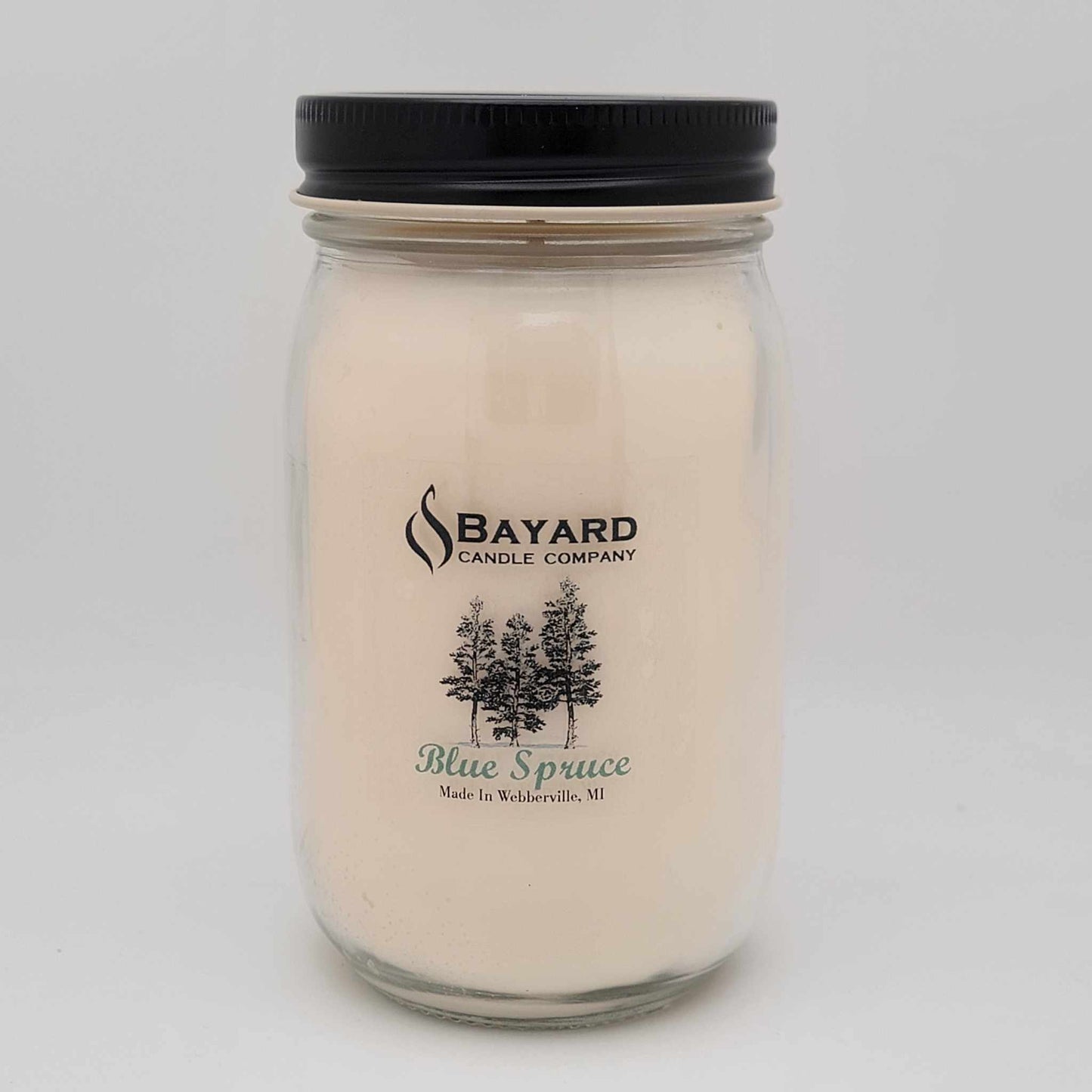 Blue Spruce Soy Candle 14oz white background
