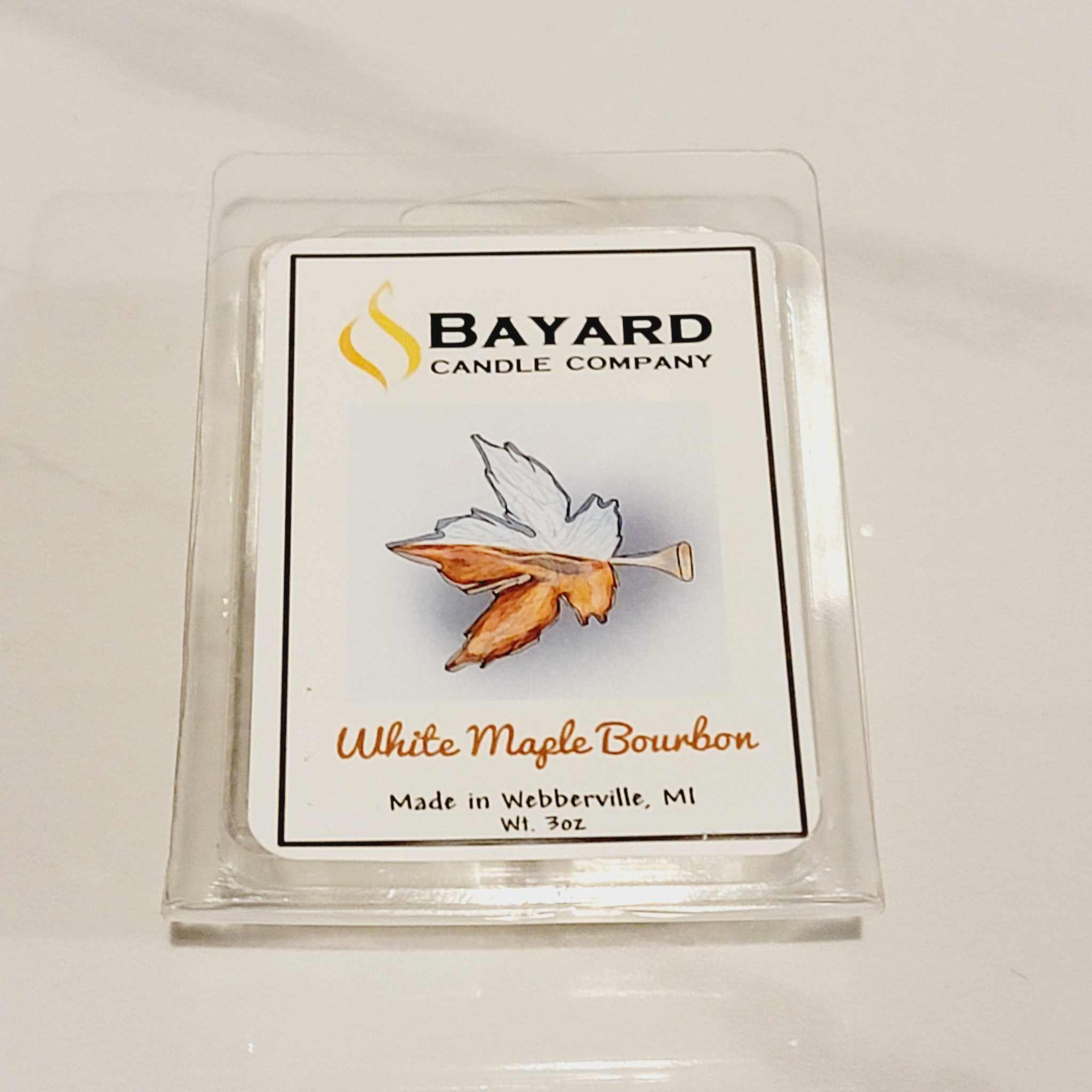 White Maple Bourbon Soy Wax Melt Top