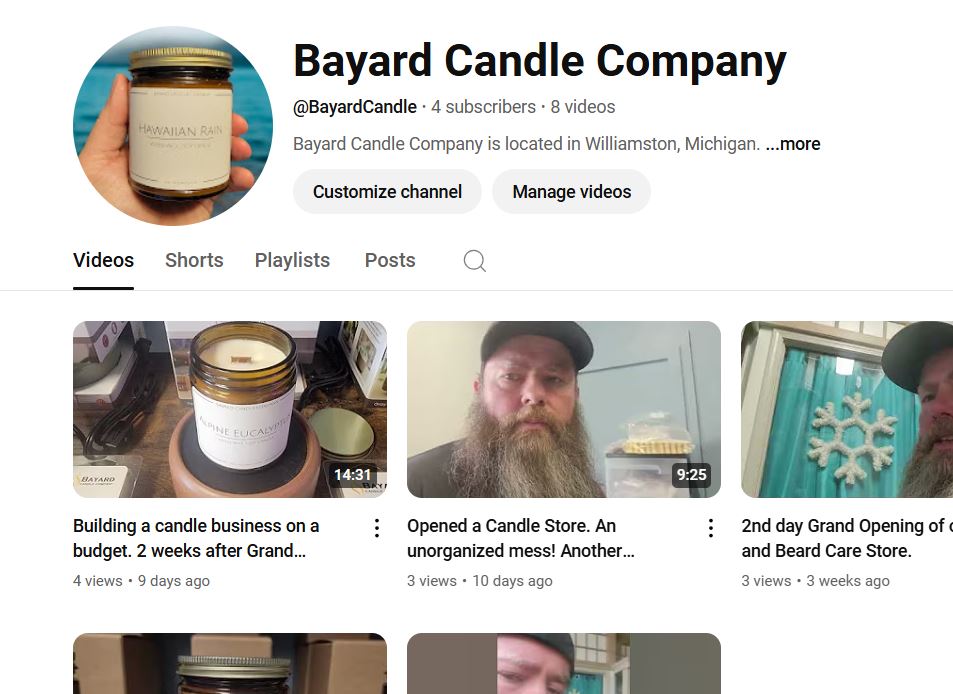 Bayard Candle Company On YouTube