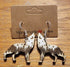 Wolf Earrings with trees, moon and starts in white