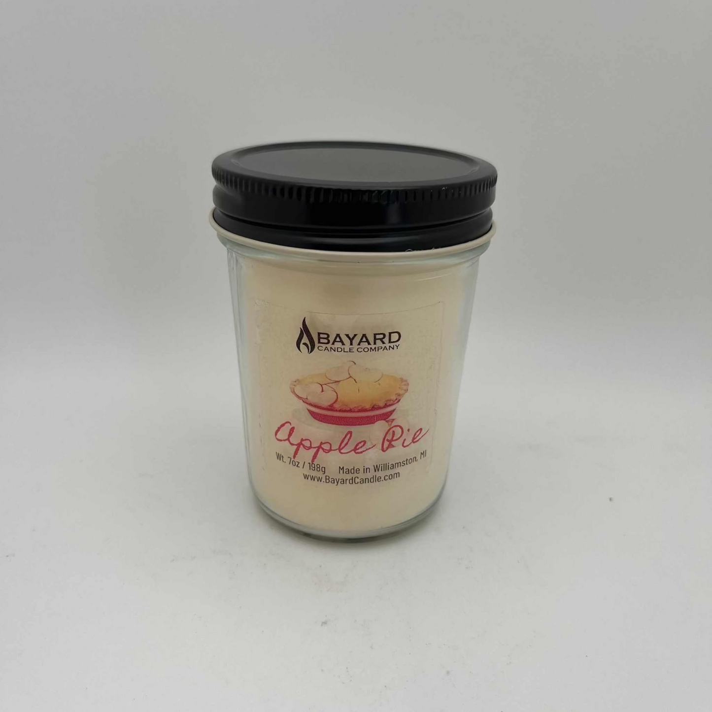 Jar of Bayard Apple Pie on a white background