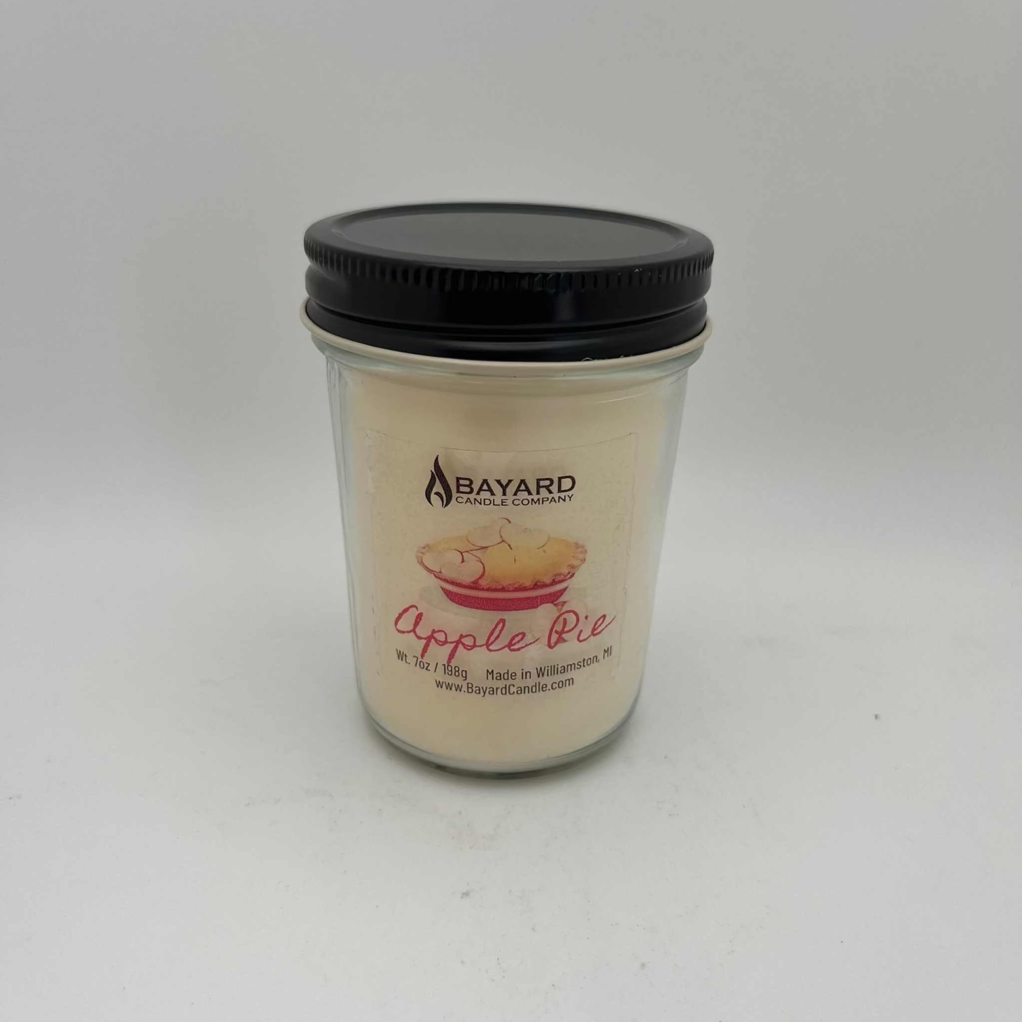 Jar of Bayard Apple Pie on a white background