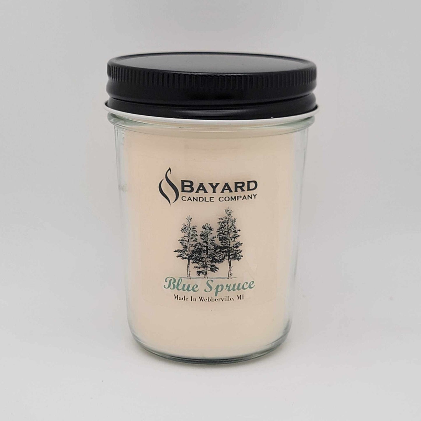 Blue Spruce Soy Candle 7oz white background
