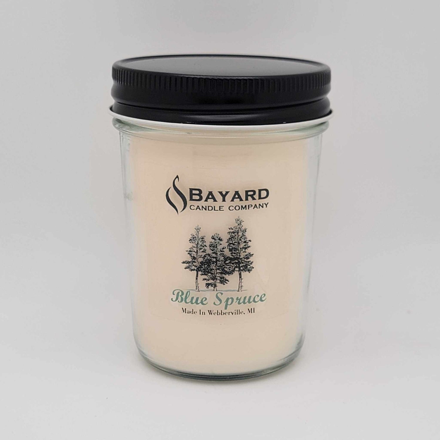 Blue Spruce Soy Candle 7oz white background