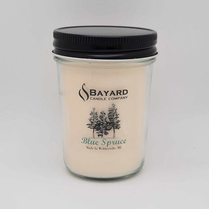Blue Spruce Soy Candle 7oz white background