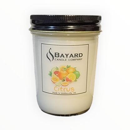 Citrus soy Candle on a white background 