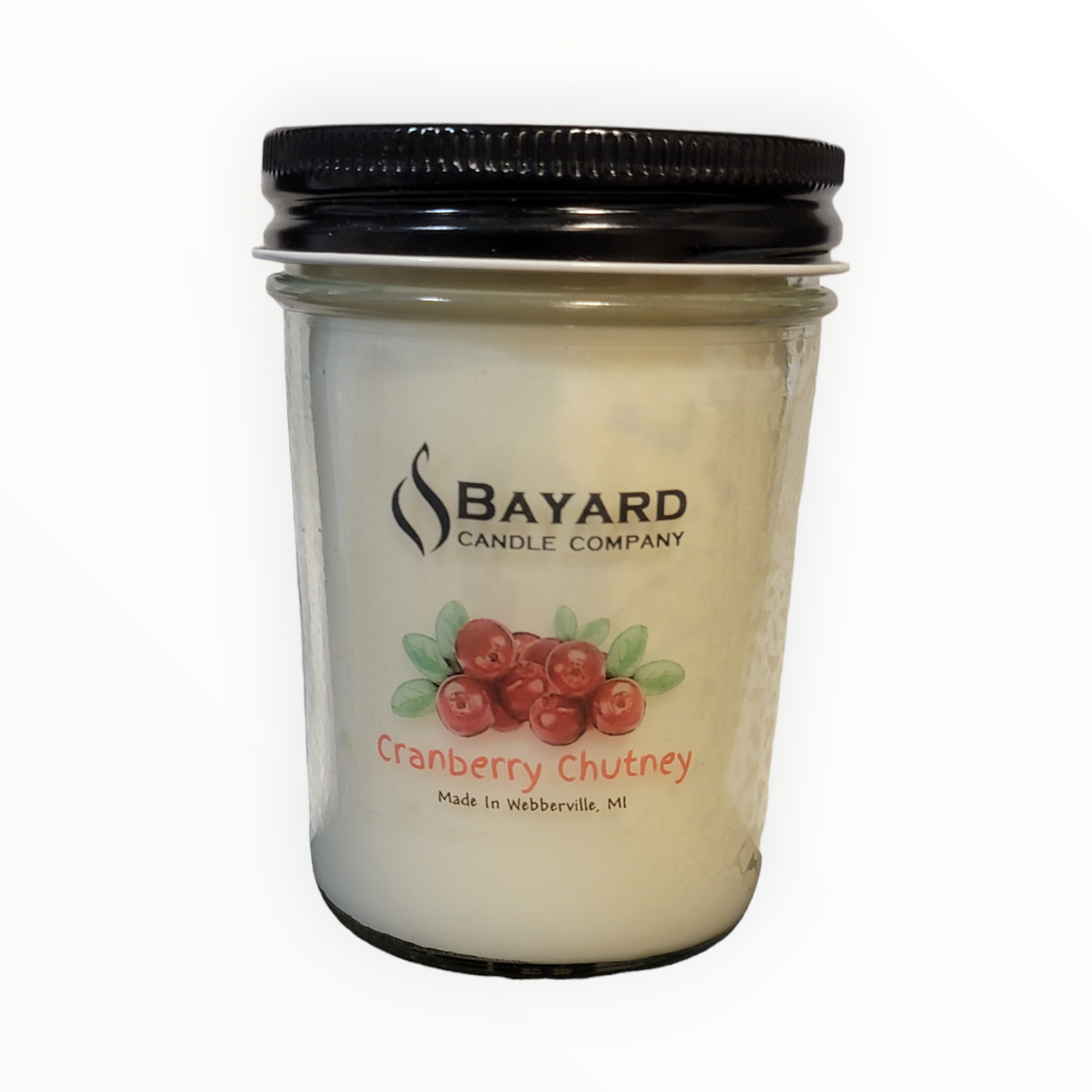 Cranberry Chutney Soy Candle on a white background