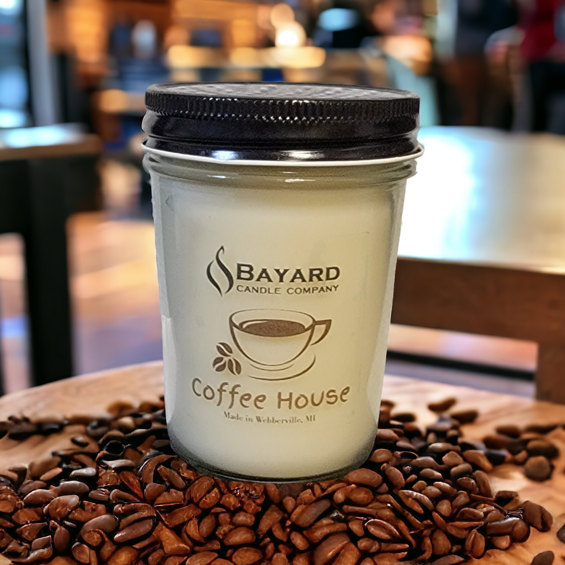 Coffee House Soy Candle in coffee beans