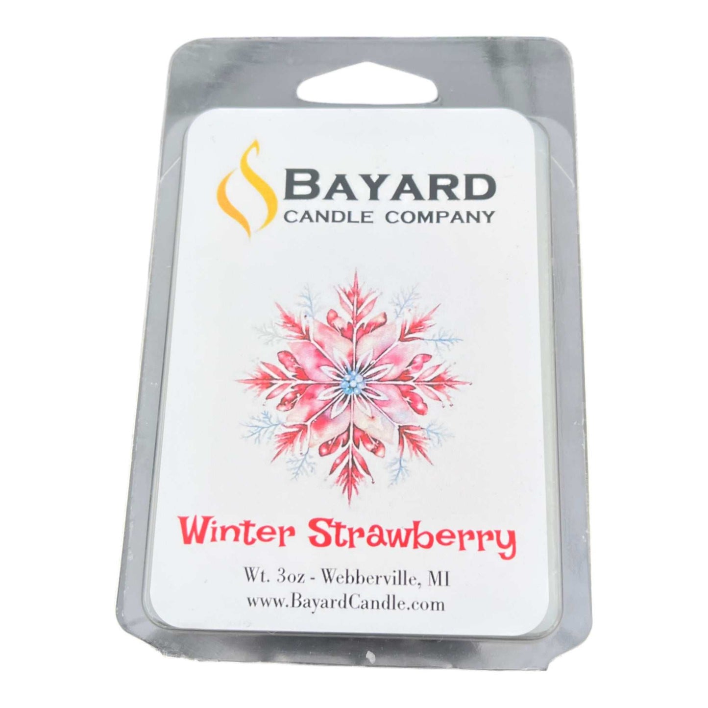 Winter Strawberry Soy Wax Melt by Bayard Candle Company 