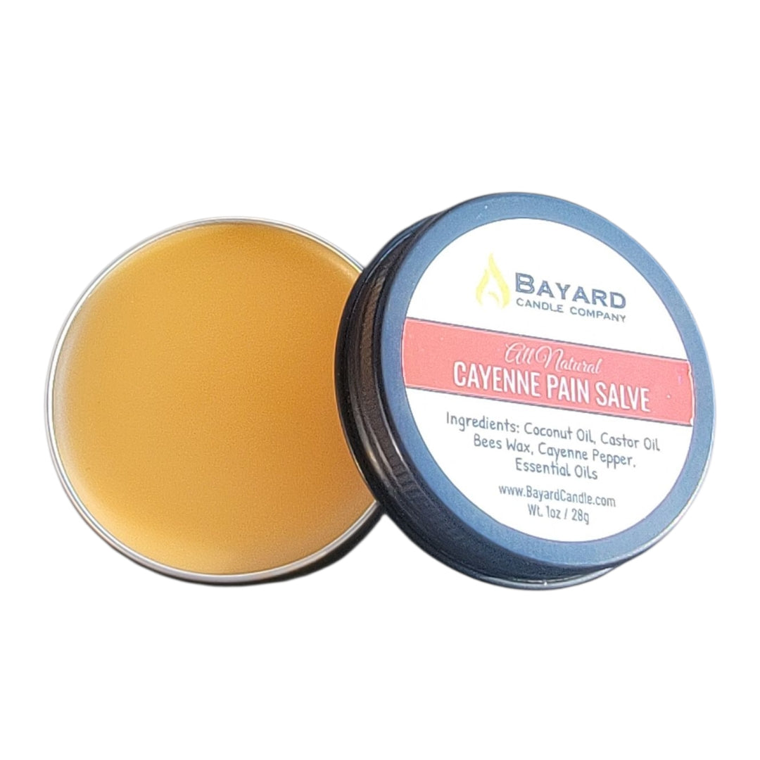 Cayenne Pain Salve with the top off