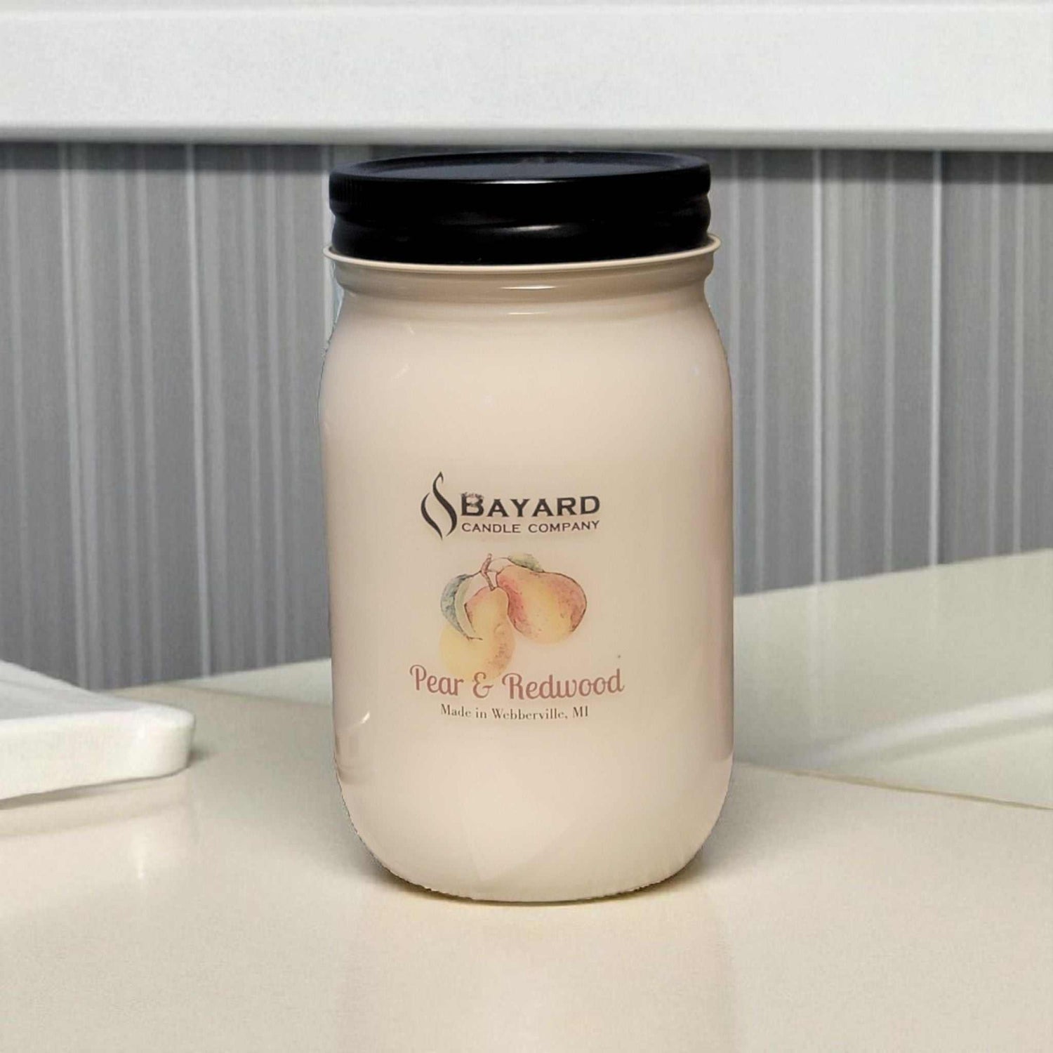 Pear and Redwood Soy Candle 14oz