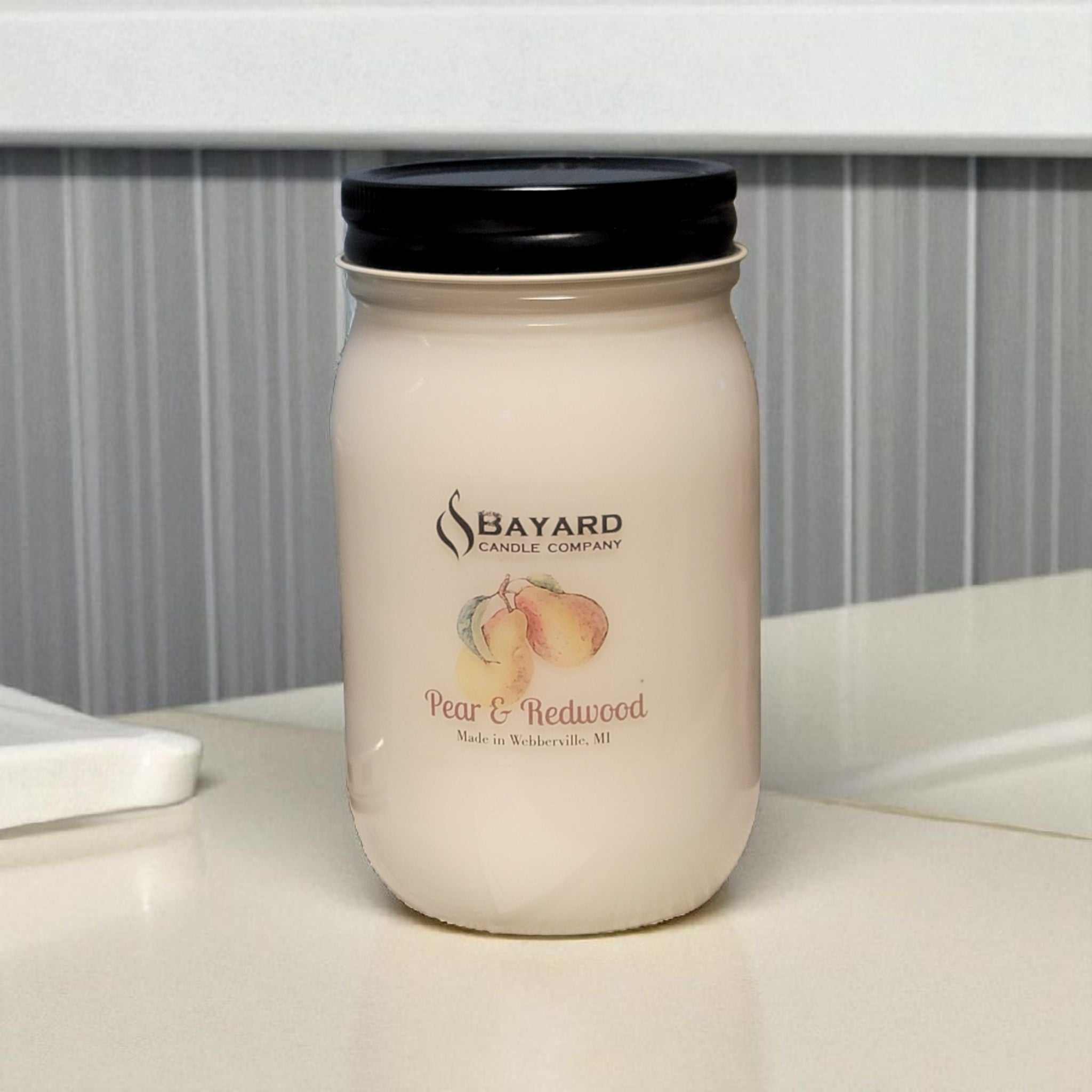 Pear and Redwood Soy Candle 14oz