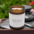 River Rock Wood Wick Candle with wet stones