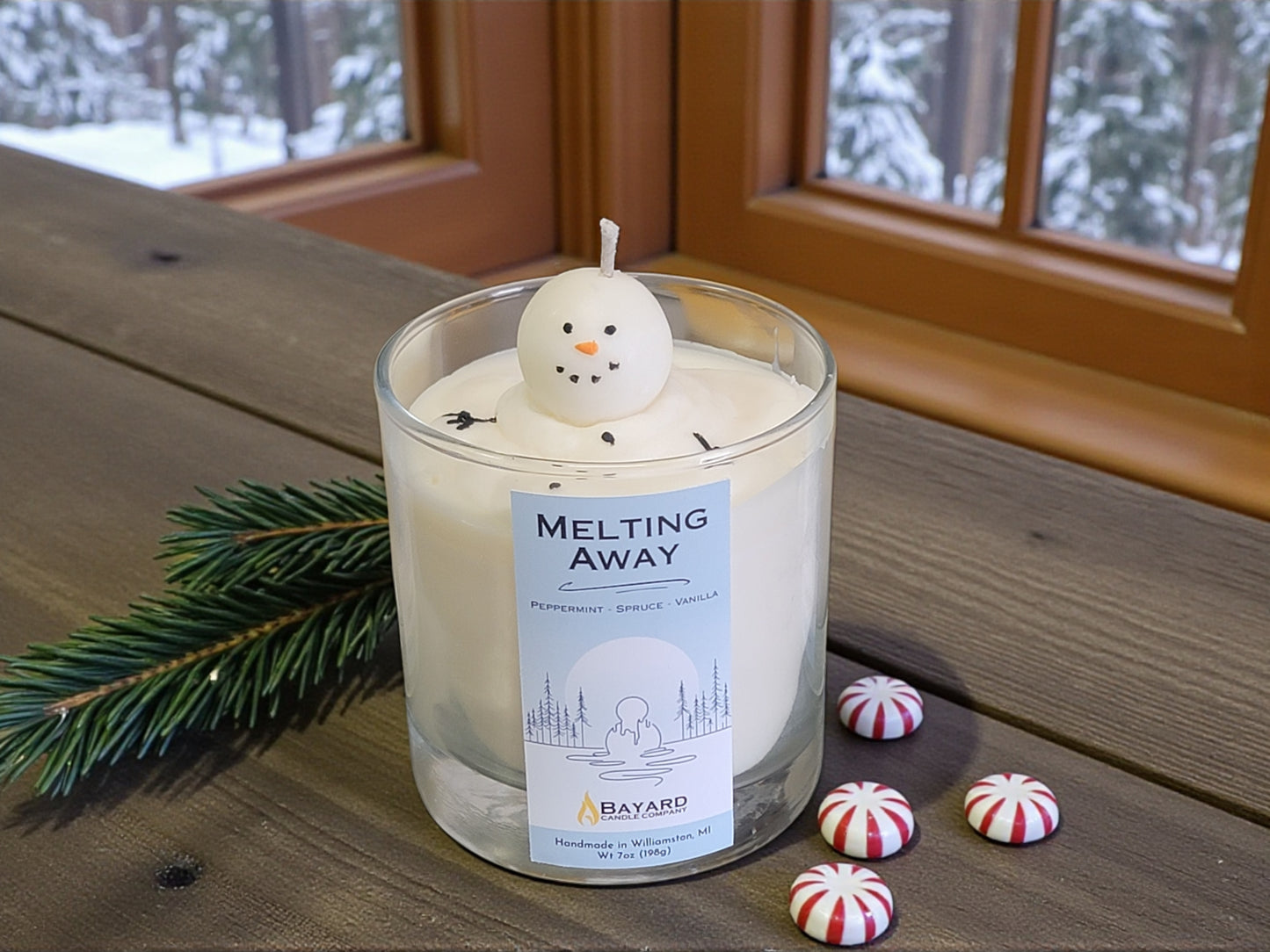 Melting Away Snowman Candle