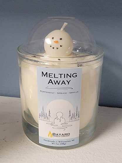 Melting Away Snowman Candle