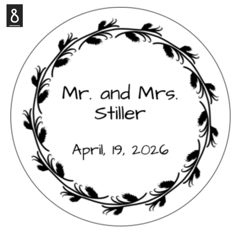 Wedding Favors Candle Label 8