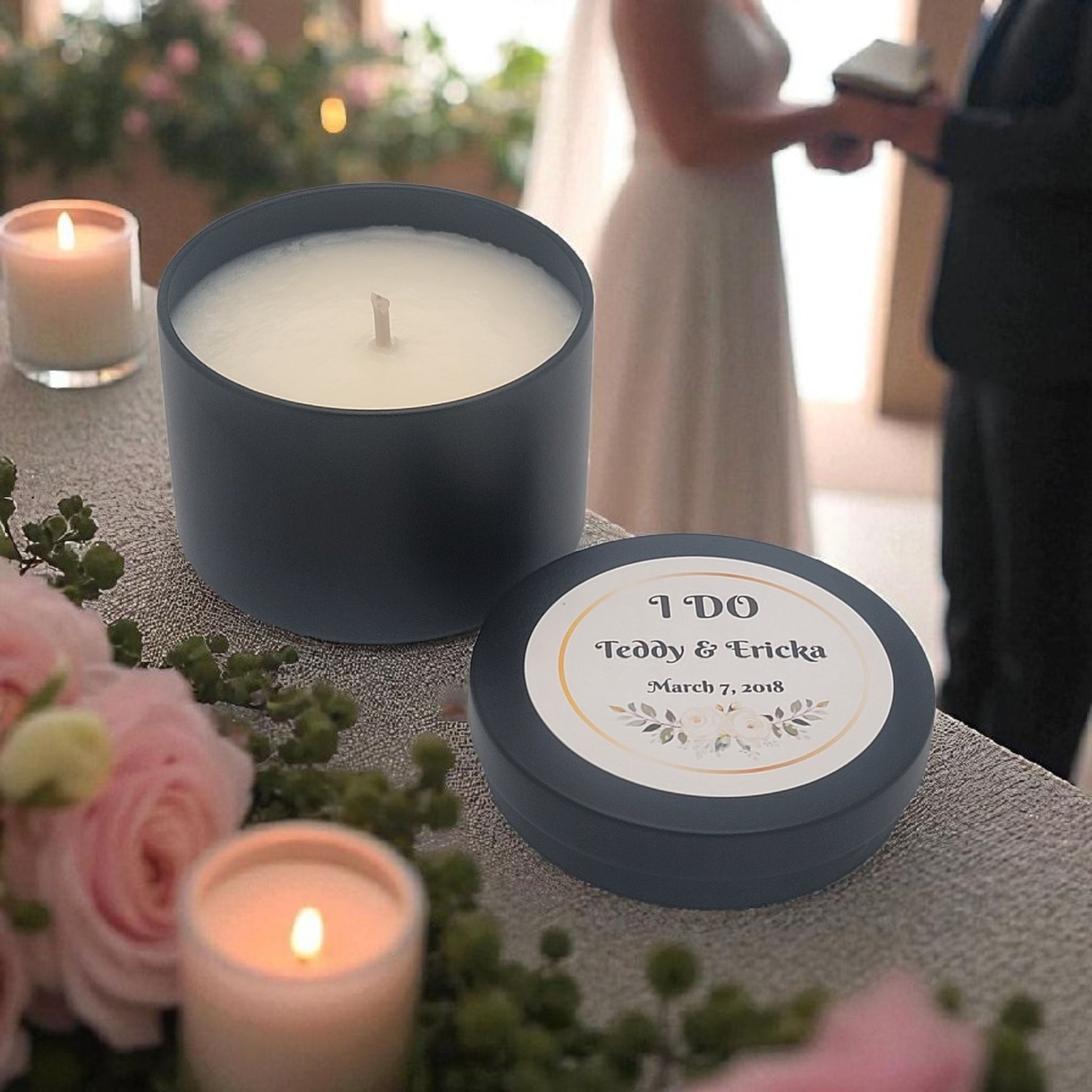 Party Favors Candle - I DO label