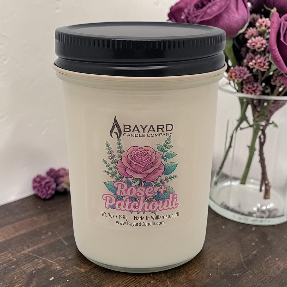 Rose + Patchouli Soy Candle