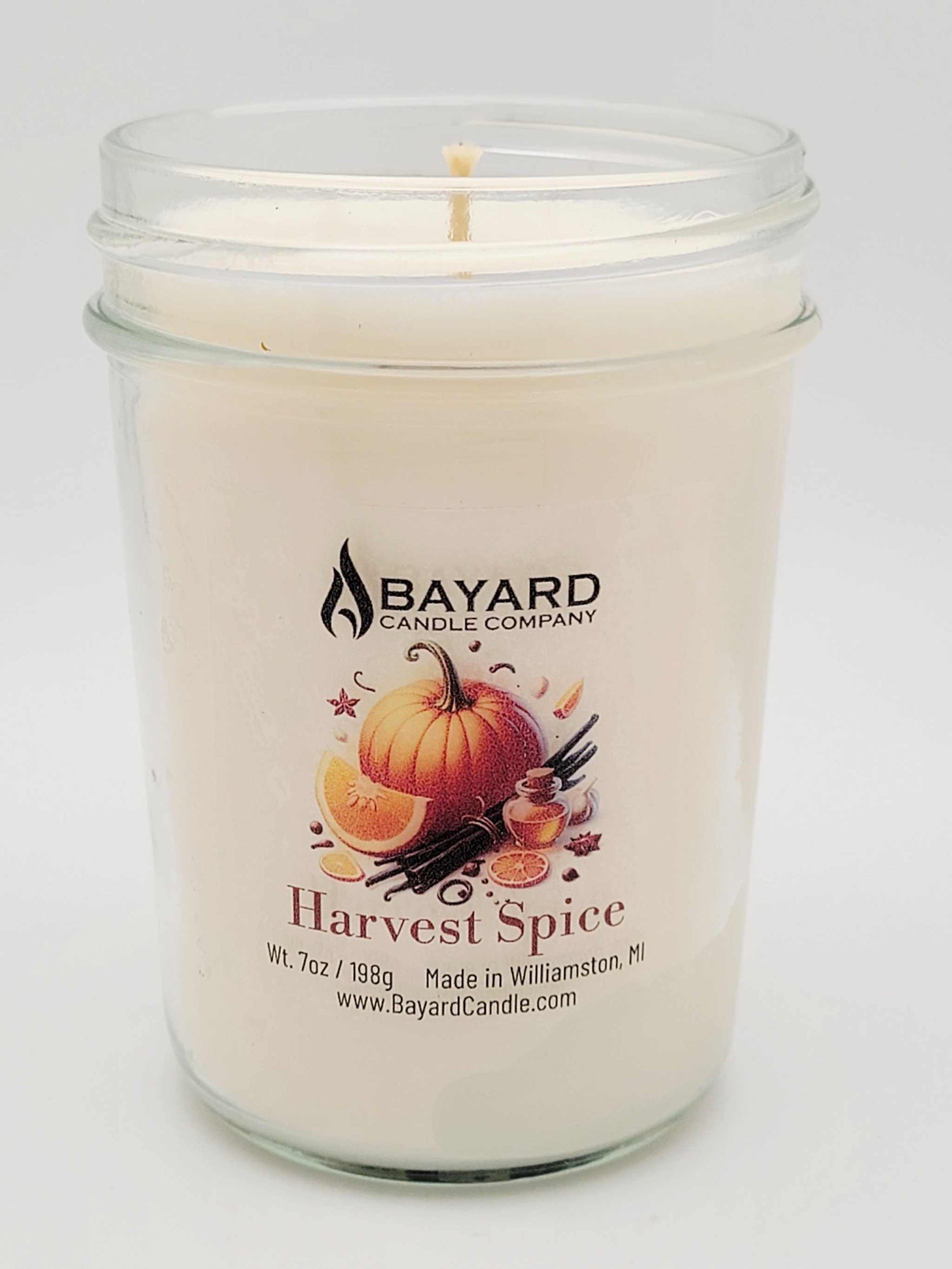 Harvest Spice Soy Candle 7oz white background