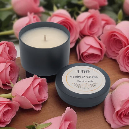 Party Favors Candle collection with wedding flowers 