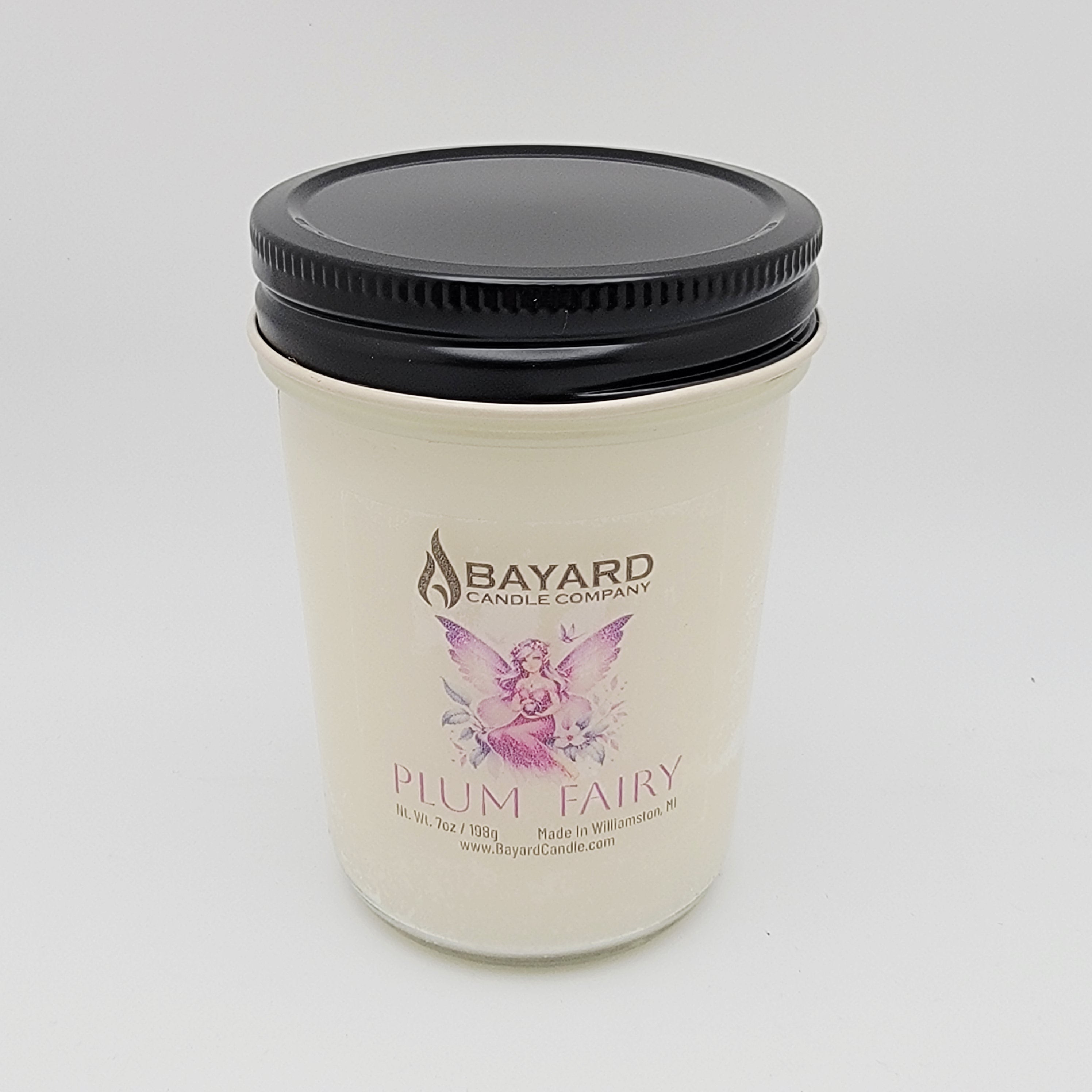 Plum Fairy Soy Wax Candle 7oz with top