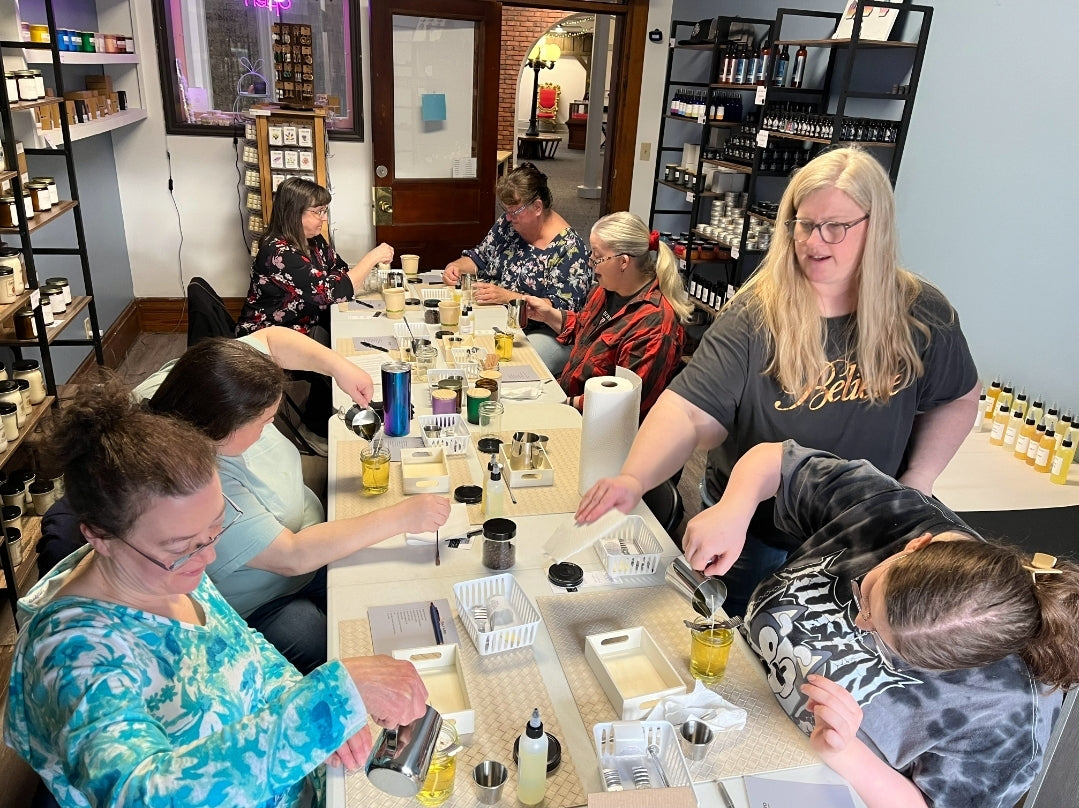 Candle Making Classes - Instructor leading the class