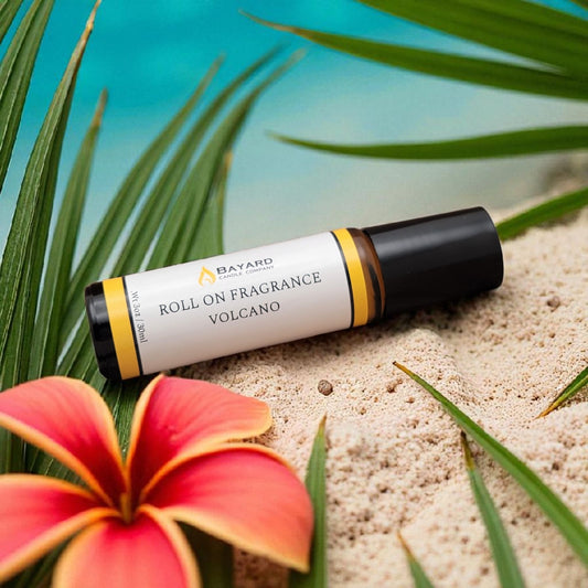 Volcano Roll On Fragrance in a tropical location