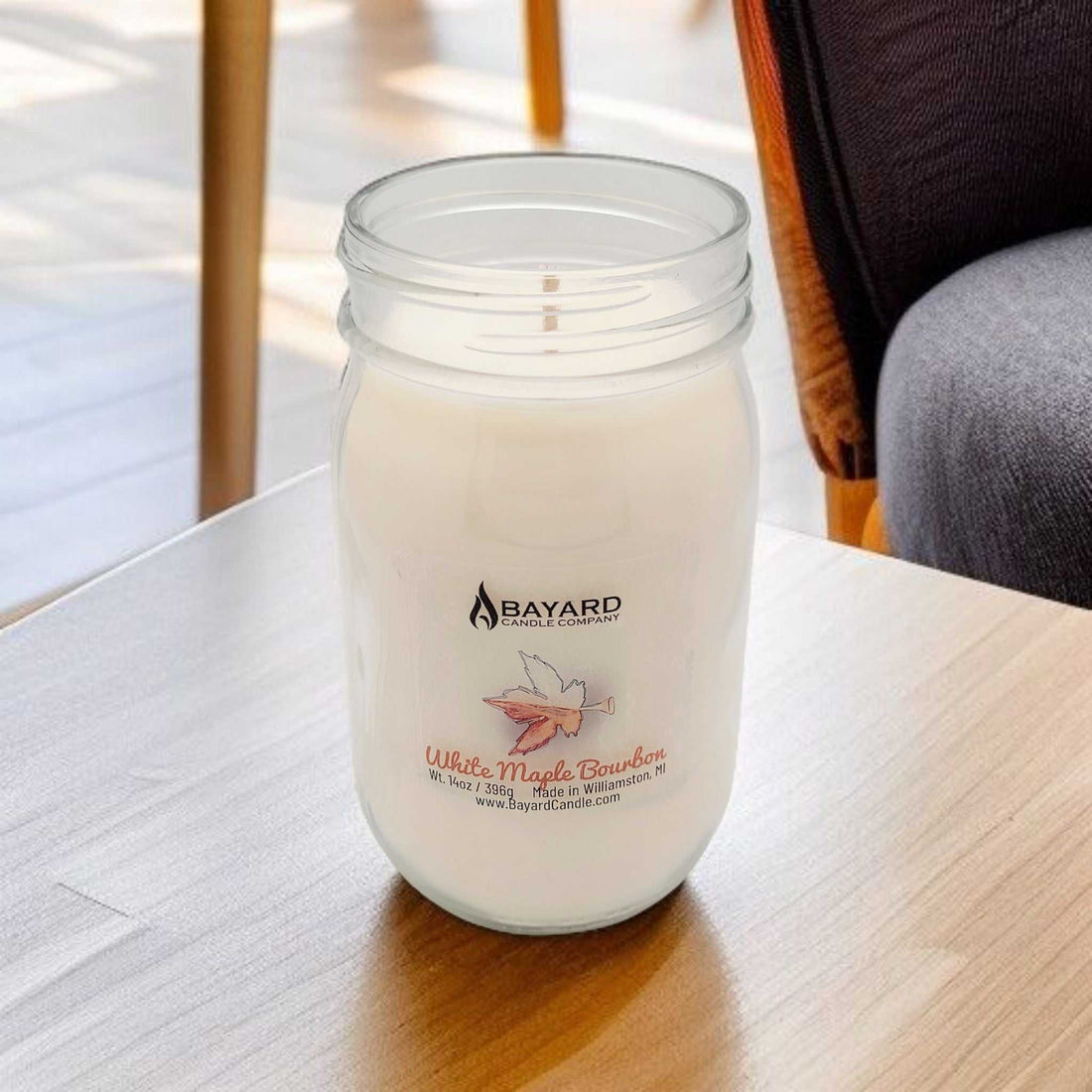 White Maple Bourbon Soy Candle 14oz 