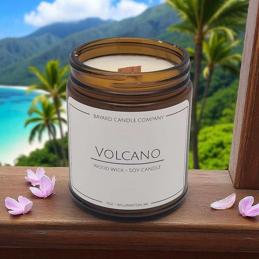 Volcano Wood Wick Candle in Hawaii 