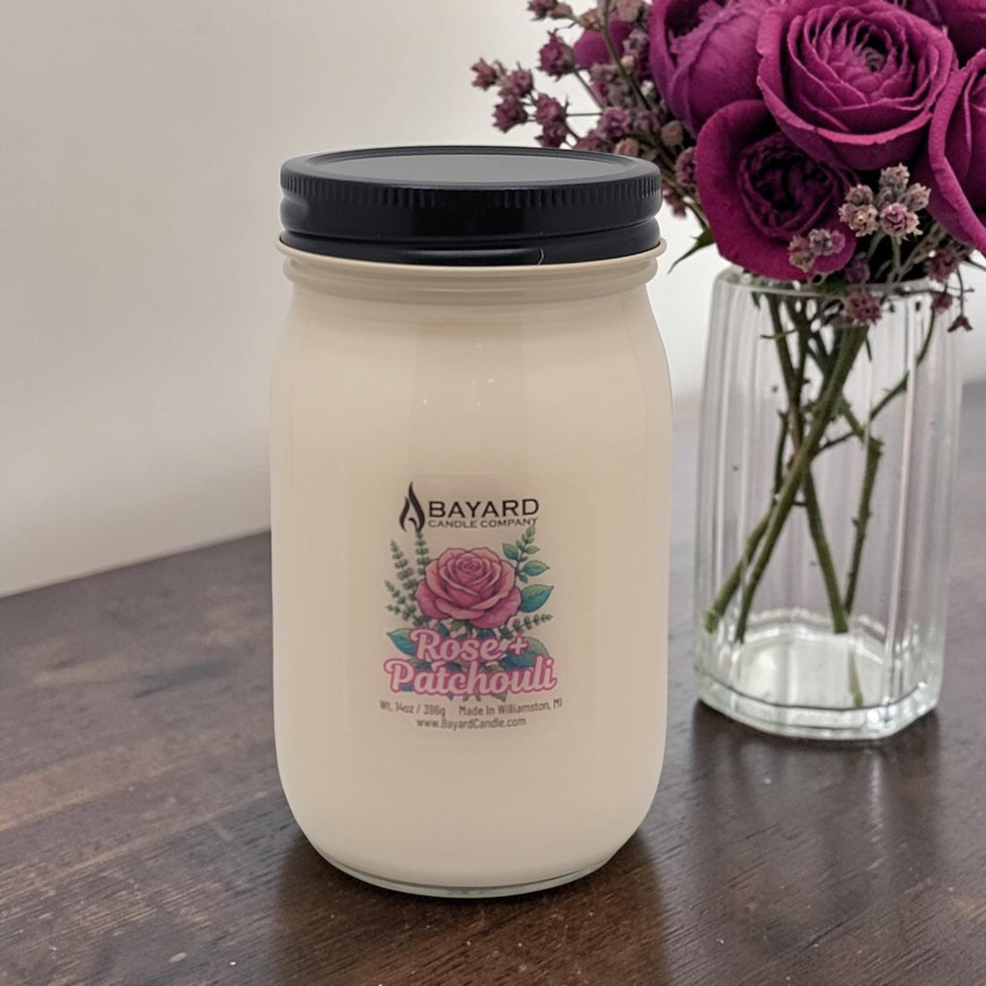 Rose + Patchouli Soy Candle