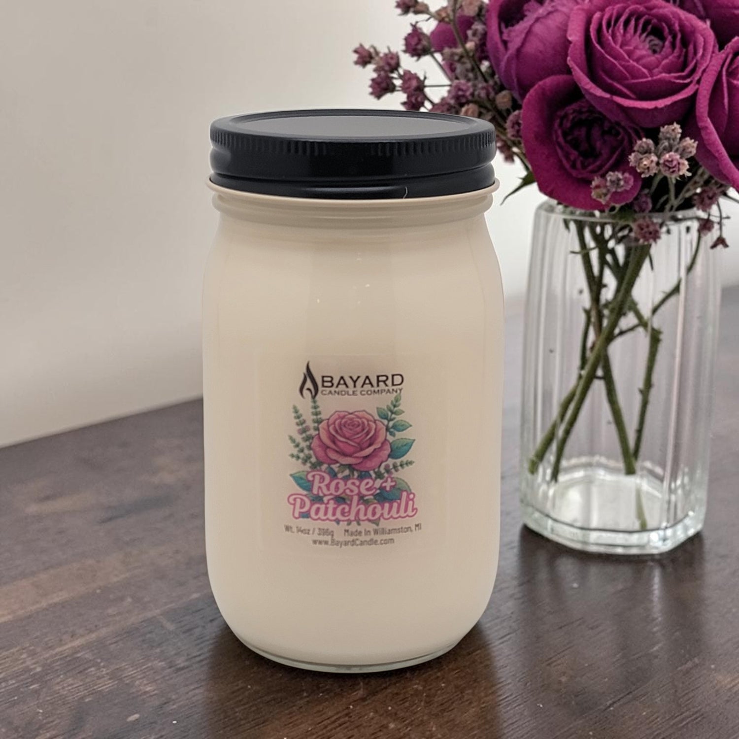 Rose + Patchouli Soy Candle