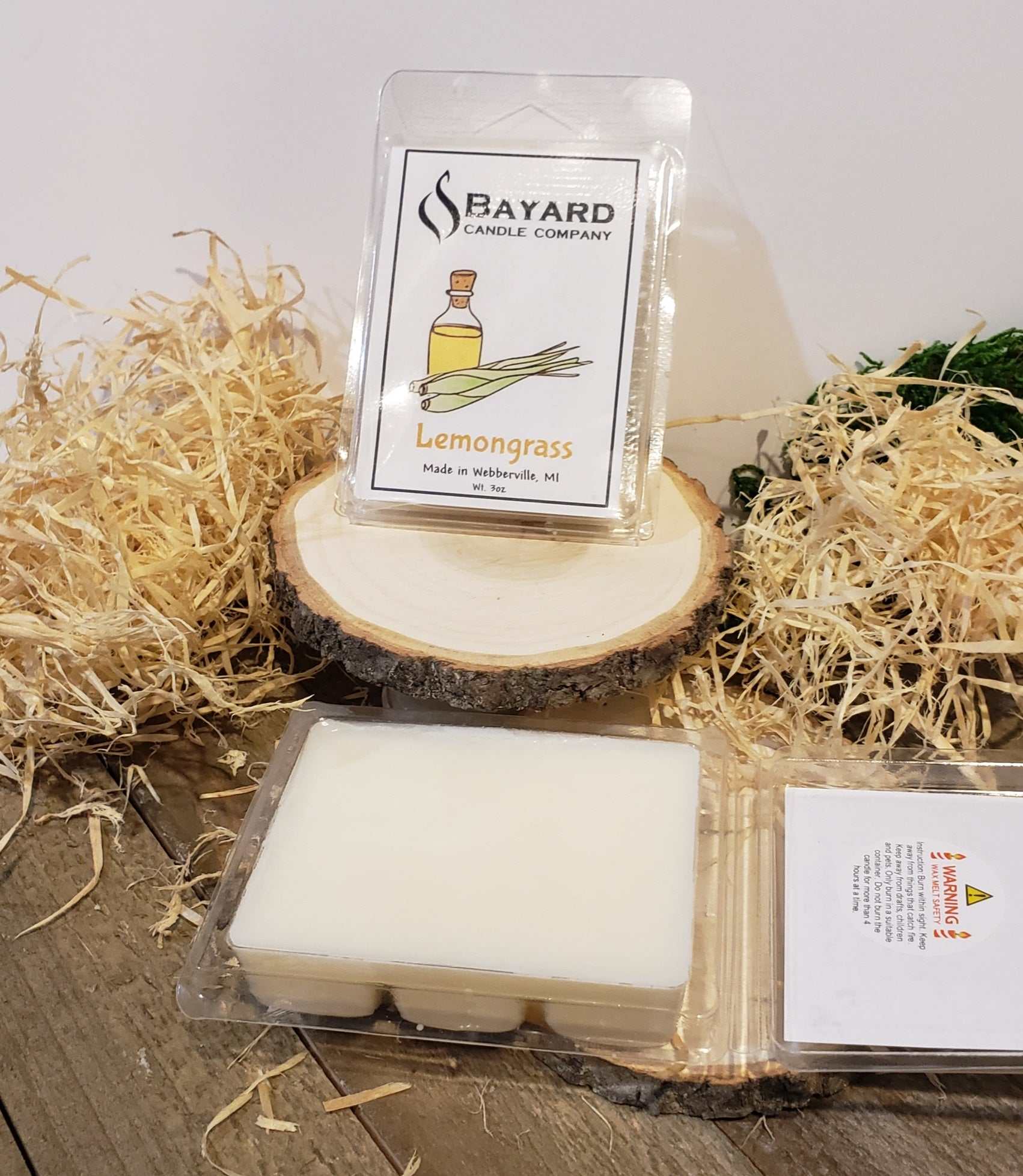 Lemongrass Soy Wax Melt top open