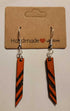 Chiseled Wood Earrings Red