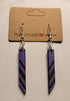 Chiseled Wood Earrings purple 