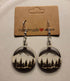 Western Mountains Wood Earrings - White