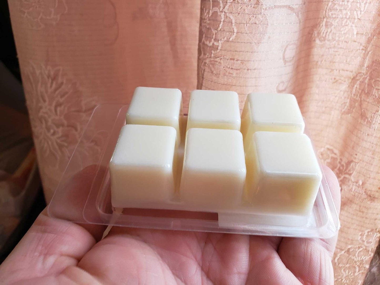 Apple Pie Soy Wax Melt in a hand