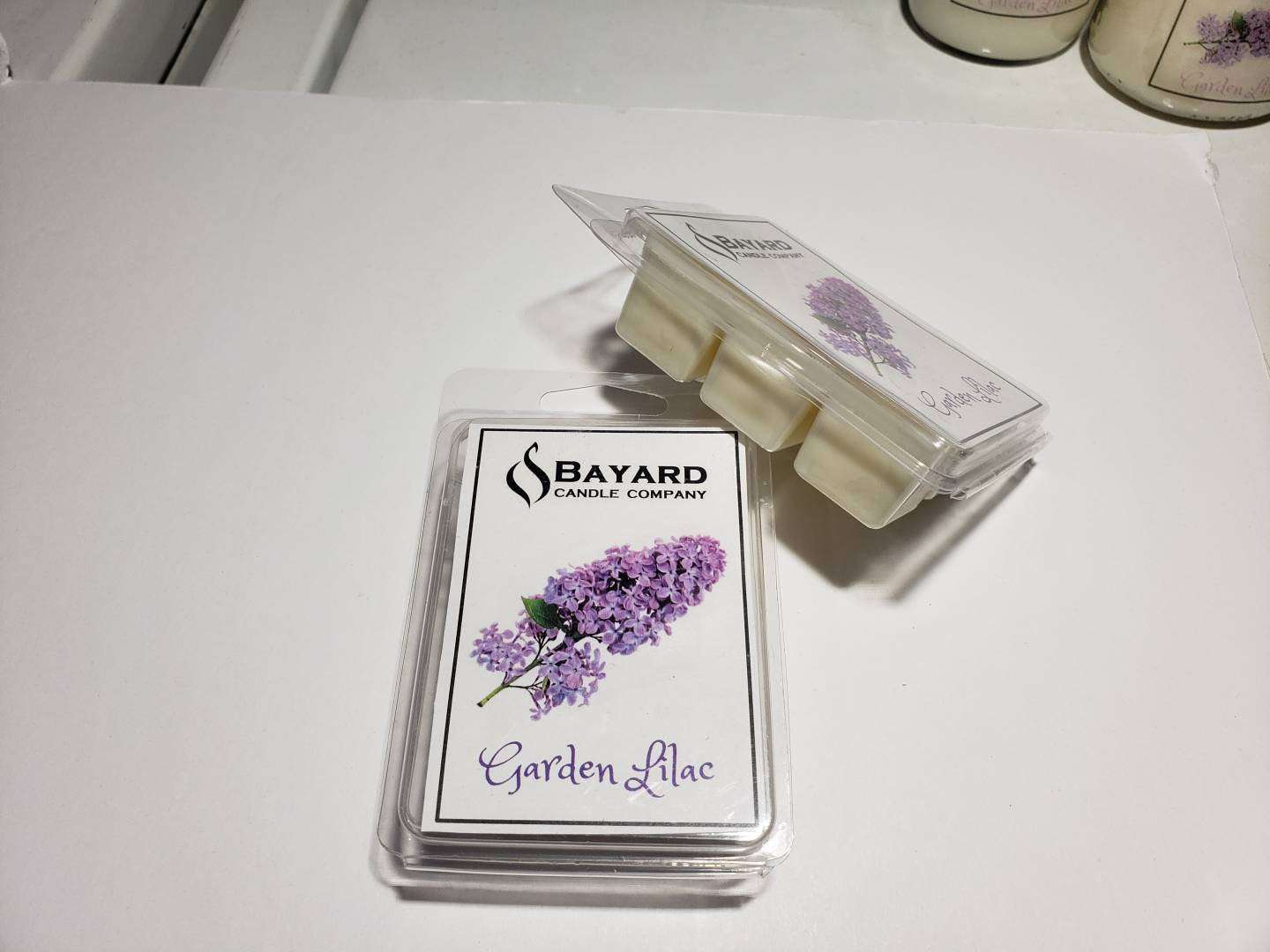 Garden Lilac Soy Wax Melt made using soy and fragrance oils